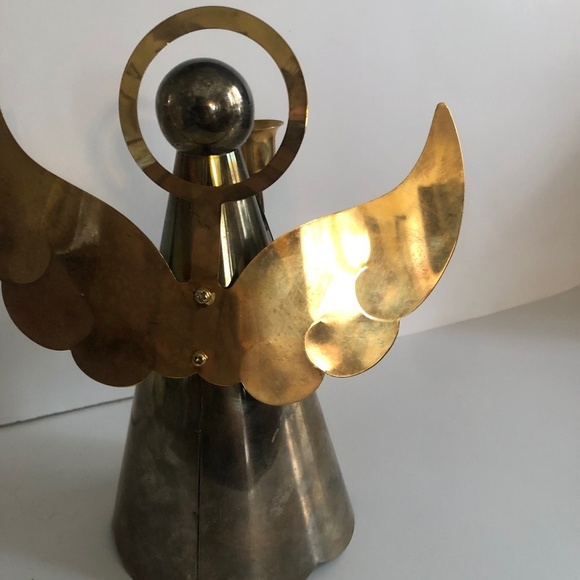 Vintage Elegance silver on brass Angel Candleholder for Christmas and more - Picture 8 of 8
